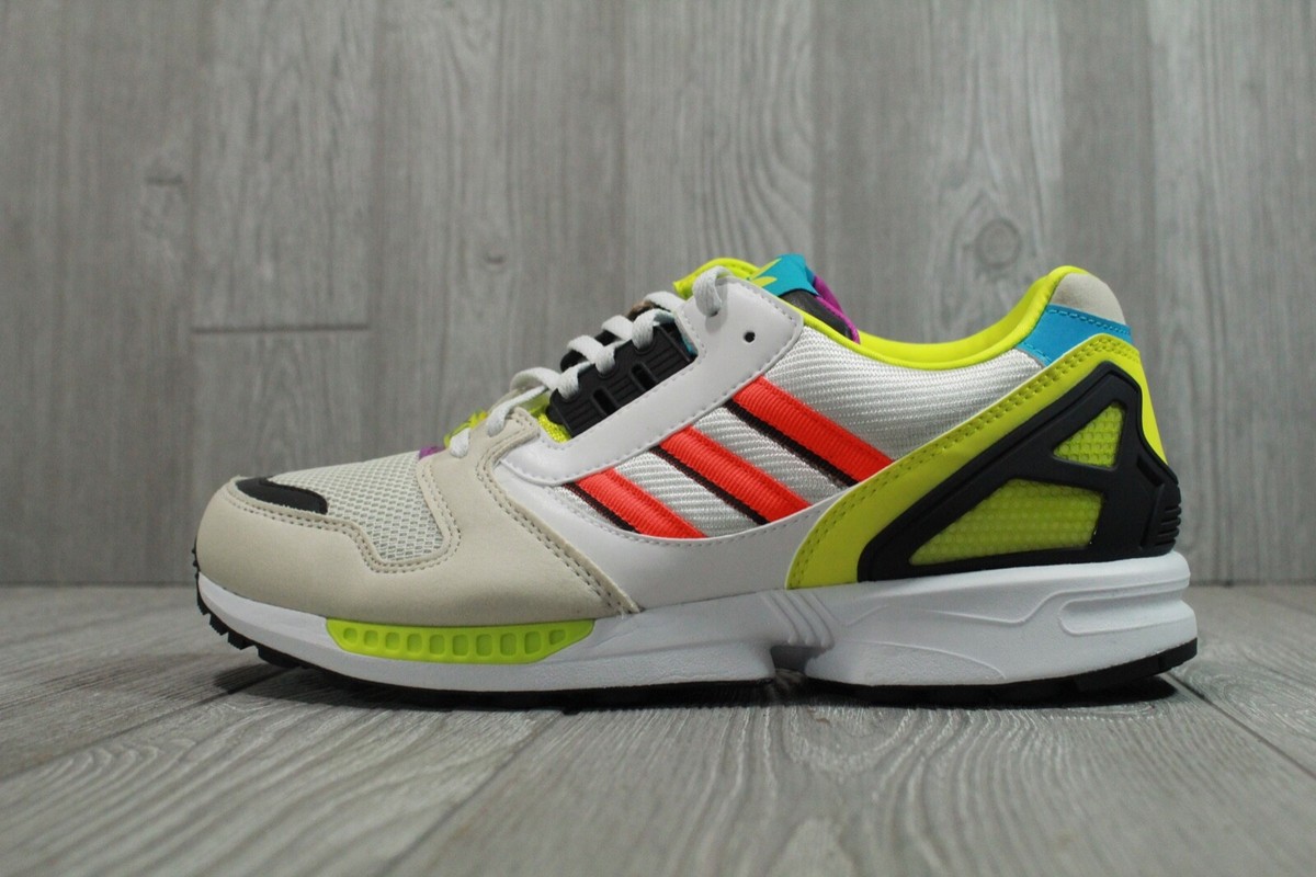 69 New Adidas Originals ZX 8000 Bliss Multi Sneakers White Brown