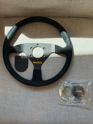 Momo MOD. 78 Steering Wheel 320 mm - Black Suede/Black Spokes