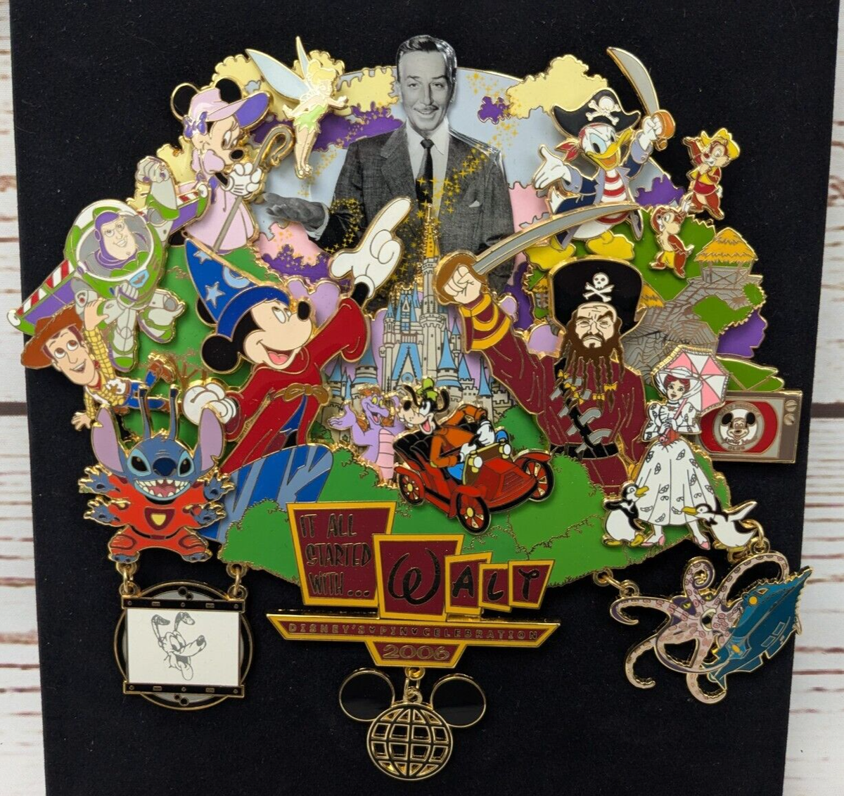 Walt Disney 2006 It All Started with Walt Super Jumbo Pin Box Set
