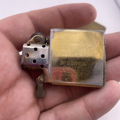 Zippo Lighter Brass Replica Slashed Corners | eBay
