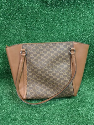 Karl Lagerfeld Brown Monogram Bag Logo Print Purse Great Condition