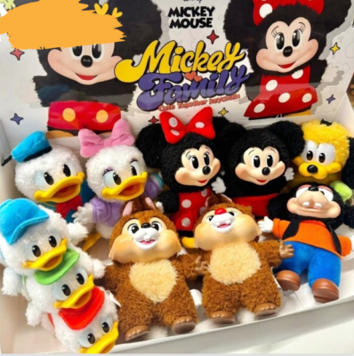 MICKEY FAMILY CUTE TOGETHER KEYCHAIN SERIES PLUSH TOY FIGURE HOT