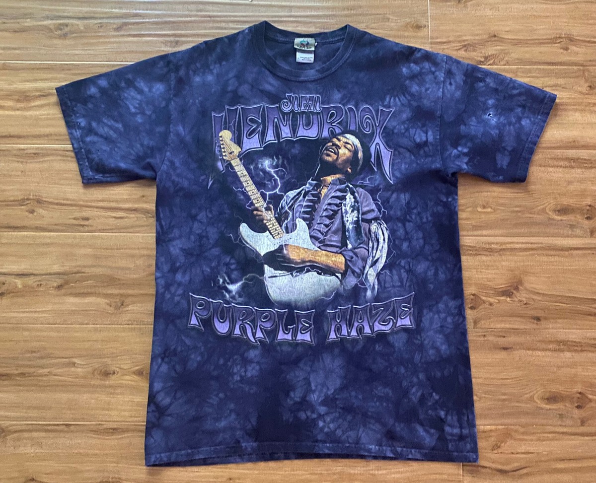 Jimi Hendrix Liquid Blue Purple Haze Tie Dye T-Shirt Men's Size