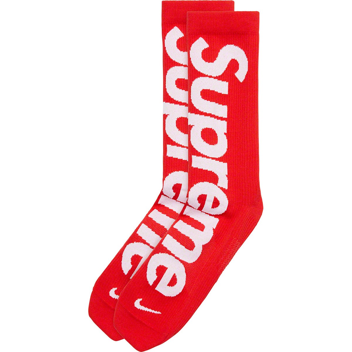 Supreme x Nike Lightweight Crew Socks Black/Red - Men's Size 4-14