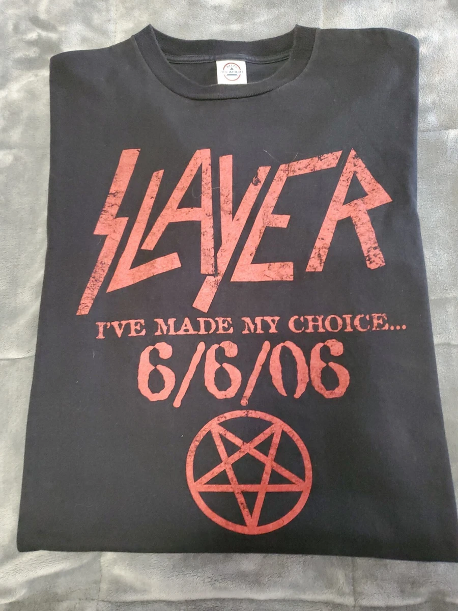 Slayer I've Made My Choice 6/6/06 Fan Club Limited Tshirt SZ L | eBay