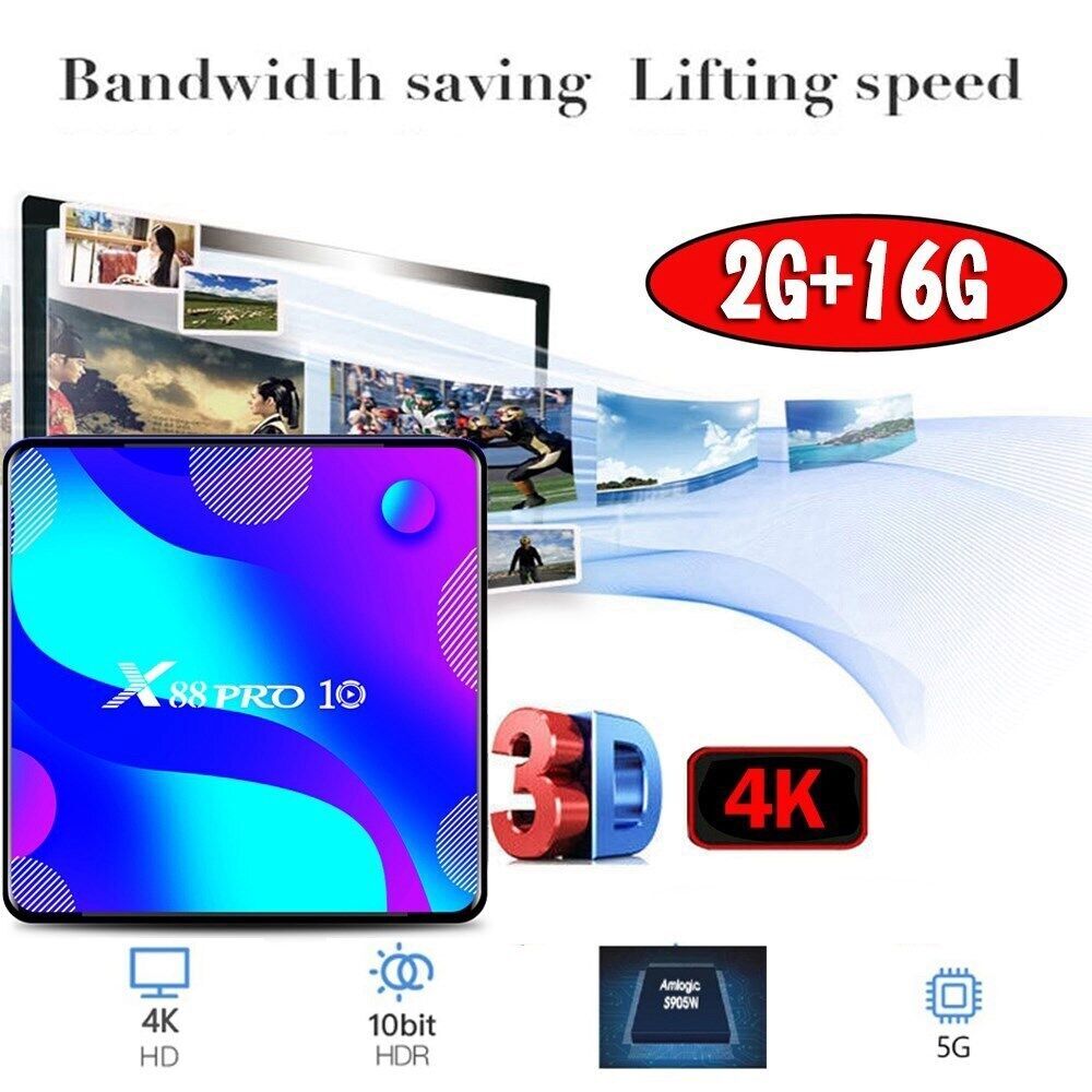 X88 Pro 10 Android Tv Box 11.0 Smart Tv Box Rk3318 2Gb 16Gb