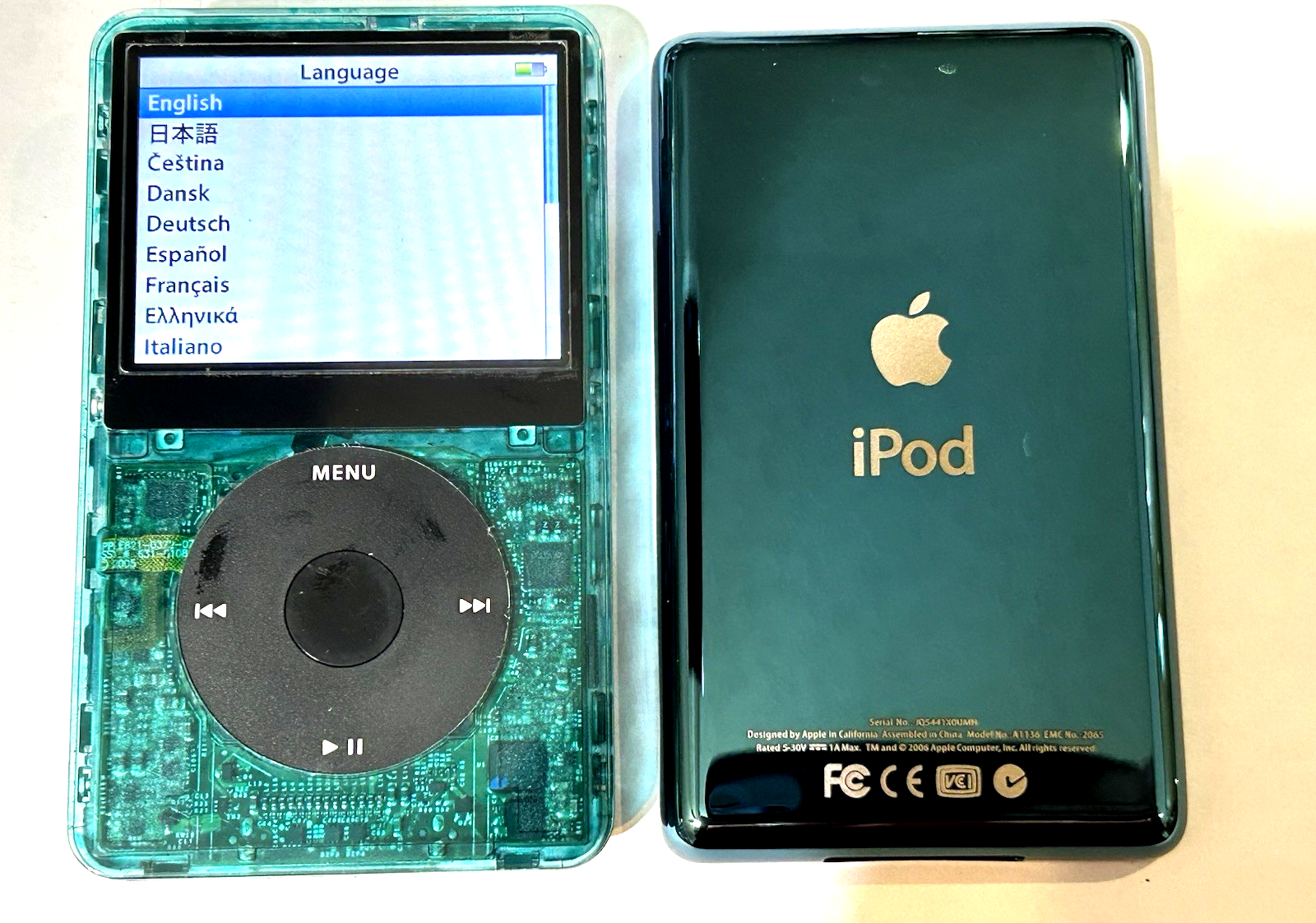 iPod Classic 5世代SSD化128GB A1136 Apple iPod Video A1136 80 GB