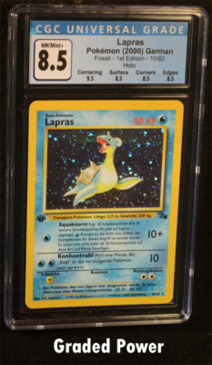 Pokemon Fossil 1st Edition German Lapras CGC 8.5 Holo GERMAN (8173