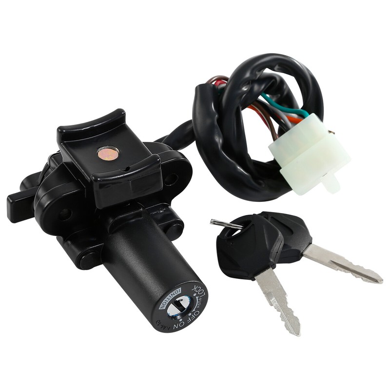 Black Ignition Switch with Lock key Set Fit For Kawasaki ZX6R 2000