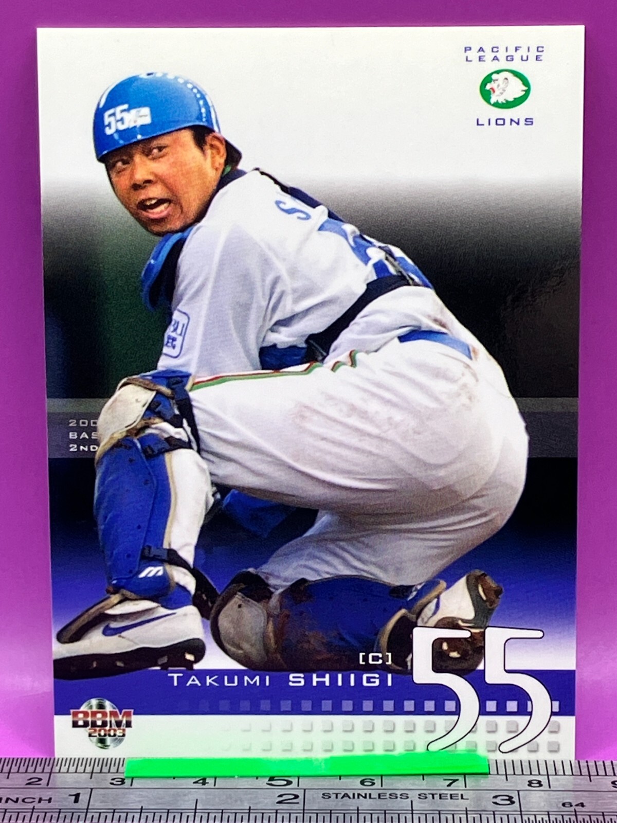 Takumi Shiigi 635 Seibu Lions BaseBall Trading Card BBM 2003 TCG