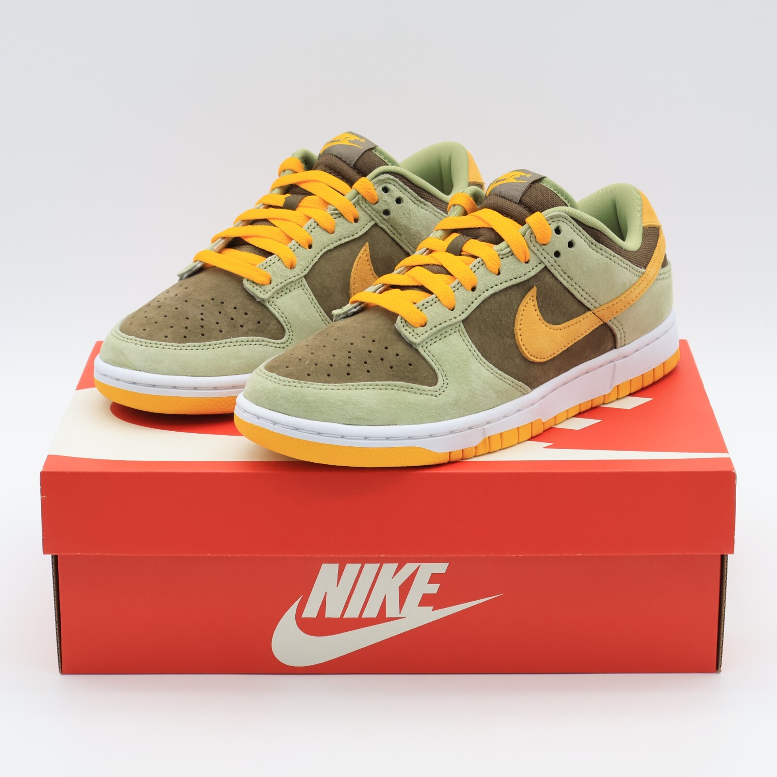 DH5360-300 Nike Dunk Low Dusty Olive Green Pro Gold Khaki Yellow