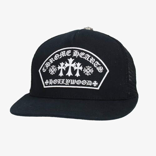 Men's Chrome Hearts Blue/Orange CH Cross Patch Baseball Trucker