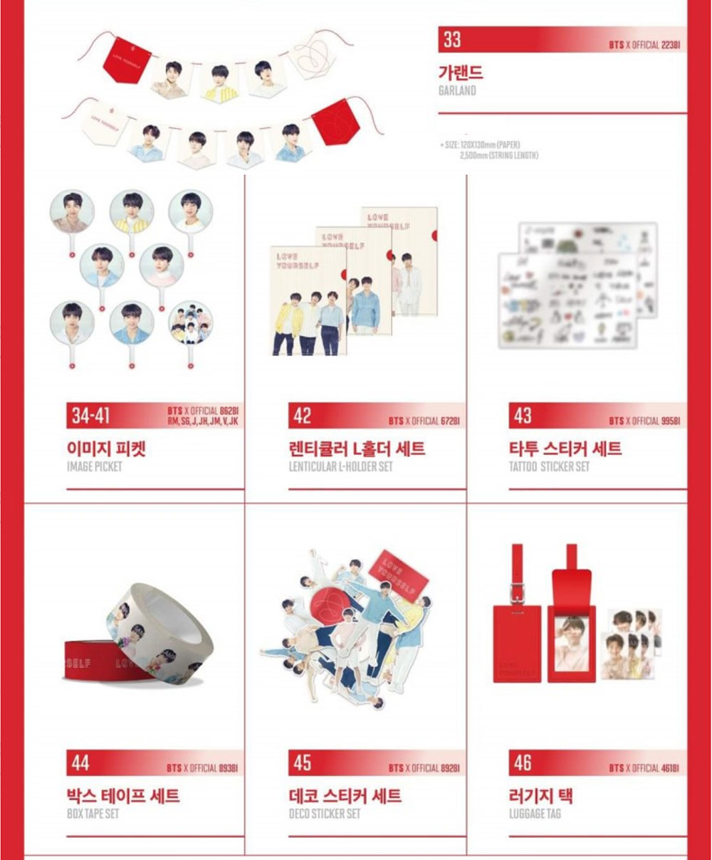 BTS World Tour LOVE YOURSELF SEOUL Concert MD OFFICIAL GOODS +