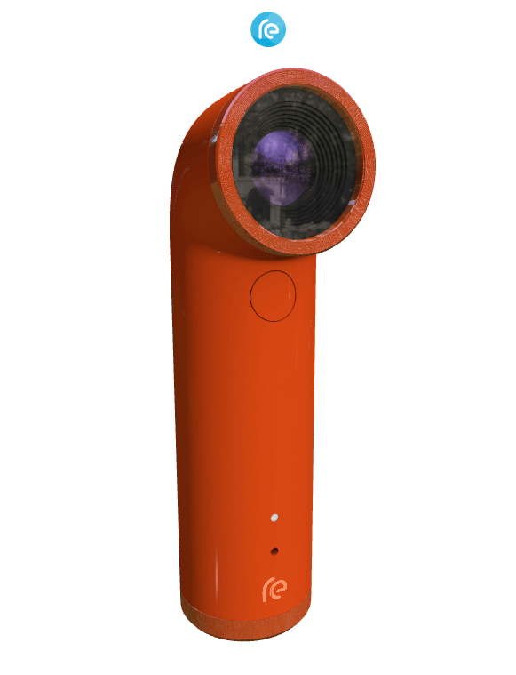 防水小型アクションカメラ「RE」は片手操作でフルHDムービー撮影可能