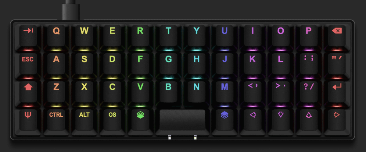 コンパクト＆直交配列でキー割り当ての変更やマウスコントロールにも