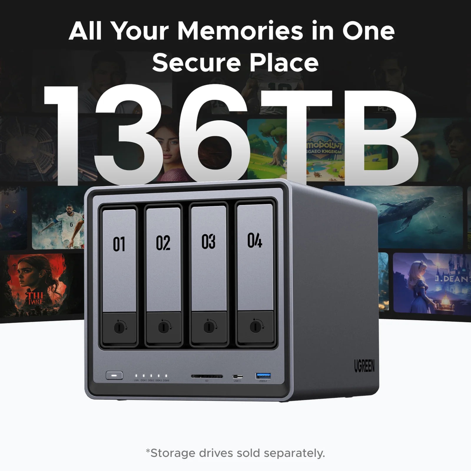 UGREEN 25372 NASync DXP4800 4-Bay 3.5