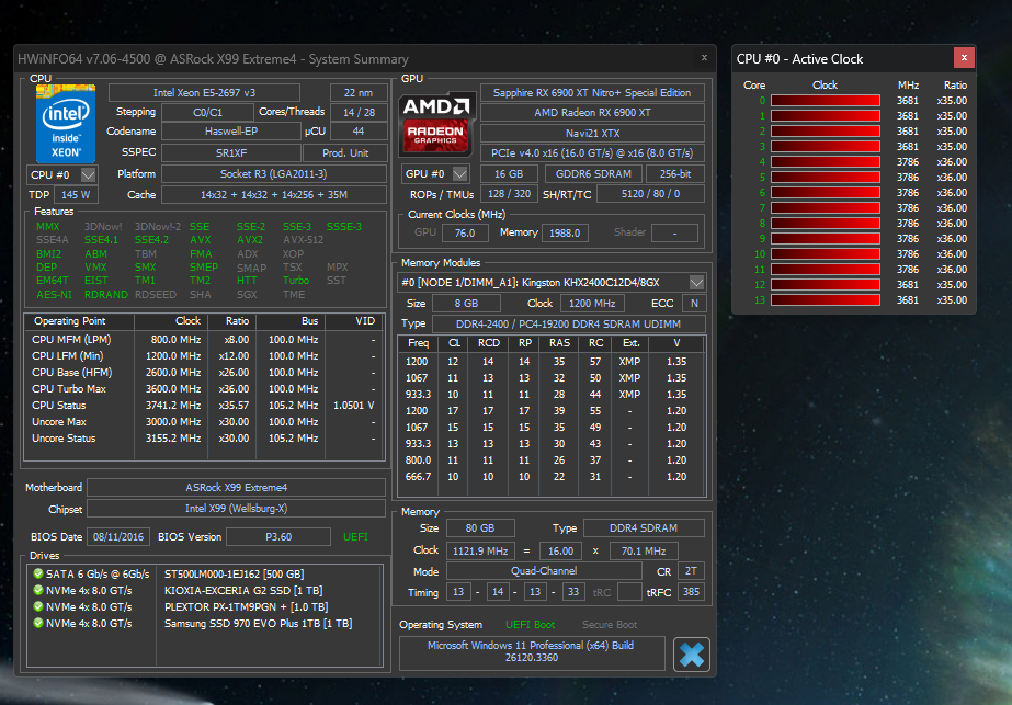 Squeezing out everything from old Intel Xeon E5-2697 v3 2.6GHz : r