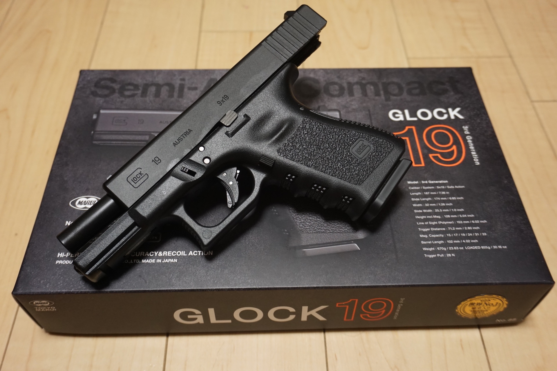 Glock 19 Gen.4 ガスブローバックエアソフトガン グロック19 Gen.4