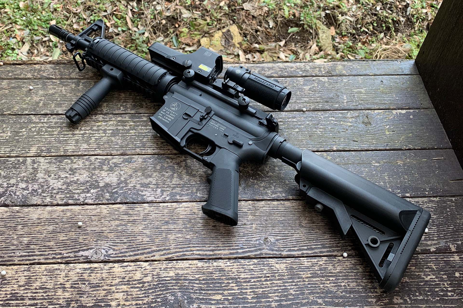 箱出し状態のS&T M4 CQB-R スポーツライン(STAEG361RBK)をサバゲーで