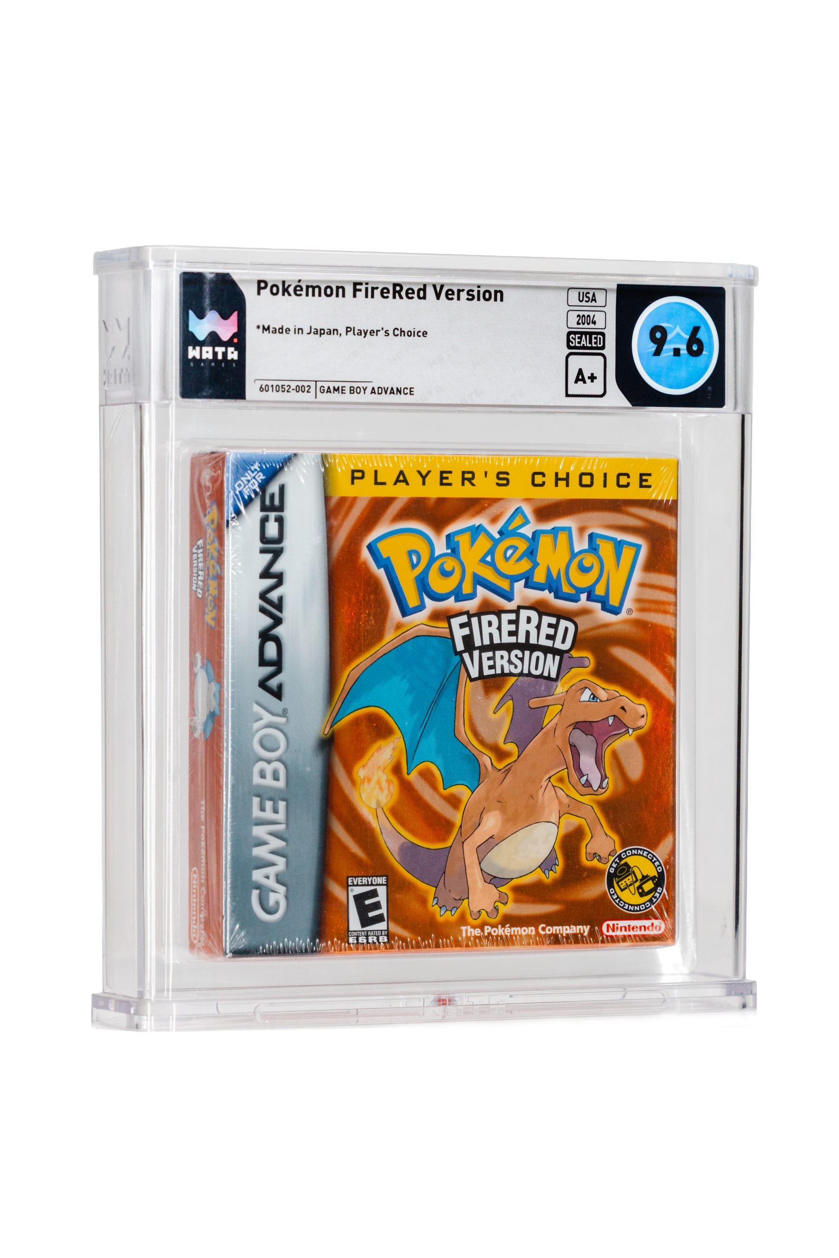 Pokemon Fire Red Players Choice Gameboy Advance A+ Seal WATA 9.6