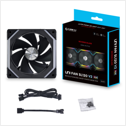 Buy lian li UNI FAN SL120 V2 Reverse Blade (Black) - Computech Store