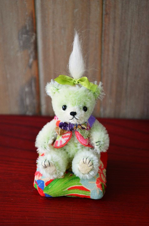 テディベア 加茂美智子 白黒 猫 ぬいぐるみ テディベア 作家 kamo