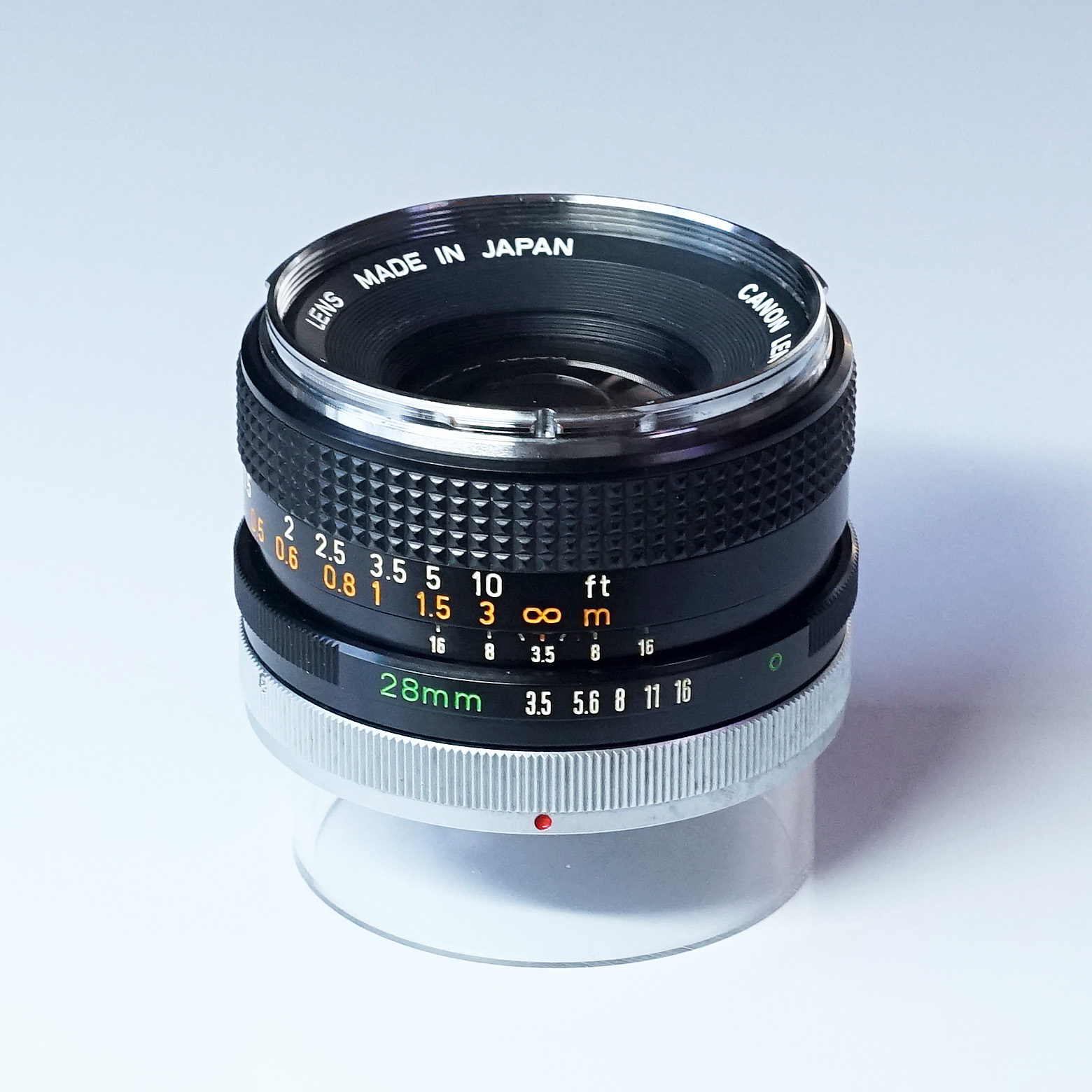 CANON FD 28mm F3.5 銀枠 ¥6,800（中古 FL・FD・NFDマウント オールド
