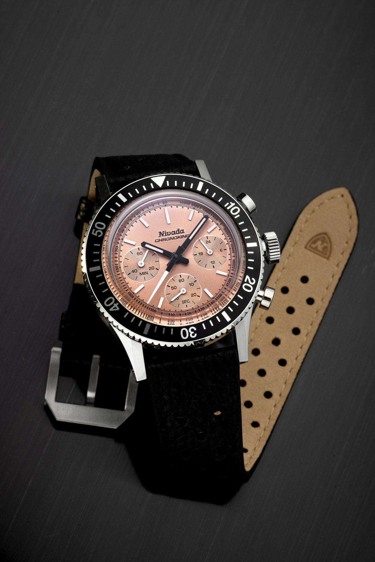 The Nivada Grenchen Chronoking Mecaquartz Salmon Dial - Watch I Love