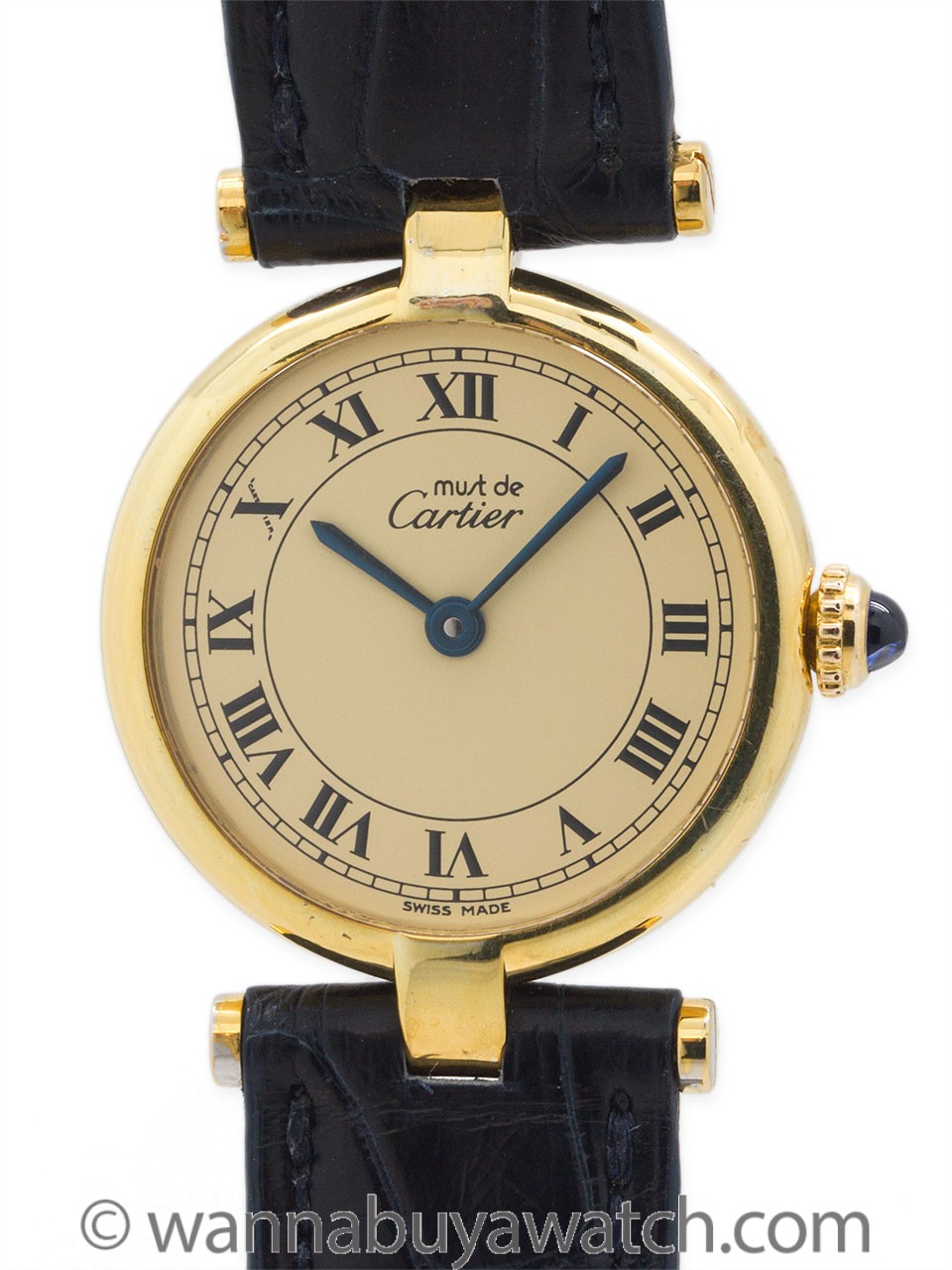 Cartier Lady's Vermeil Vendome Tank Must de Cartier circa 1980s