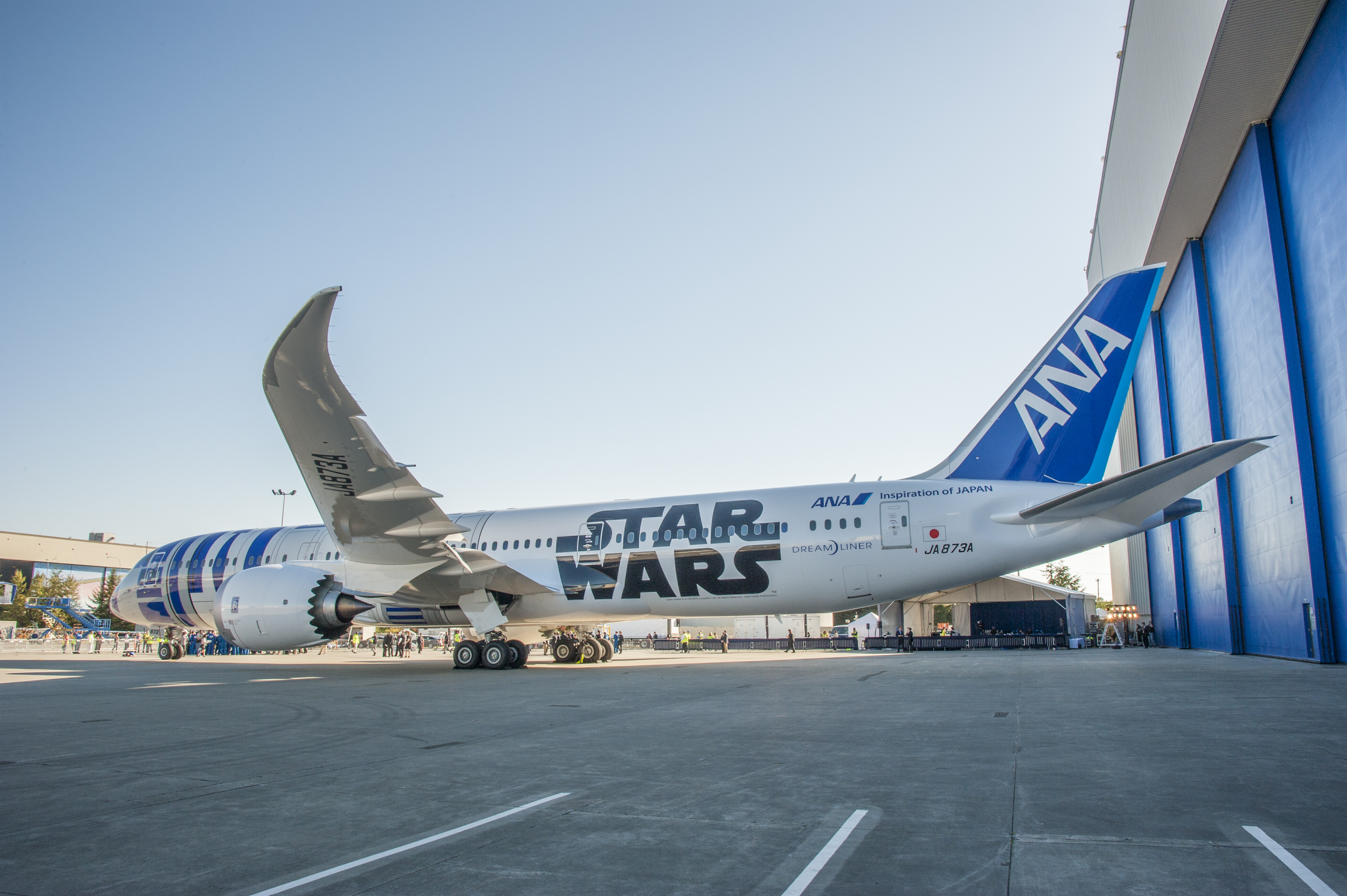 TheDesignAir –ANA R2D2 787 Rolls Out Of Hangar