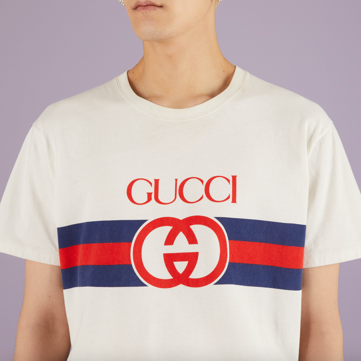 Gucci White Interlocking G-Cotton T-Shirt – ICETIME LUXE
