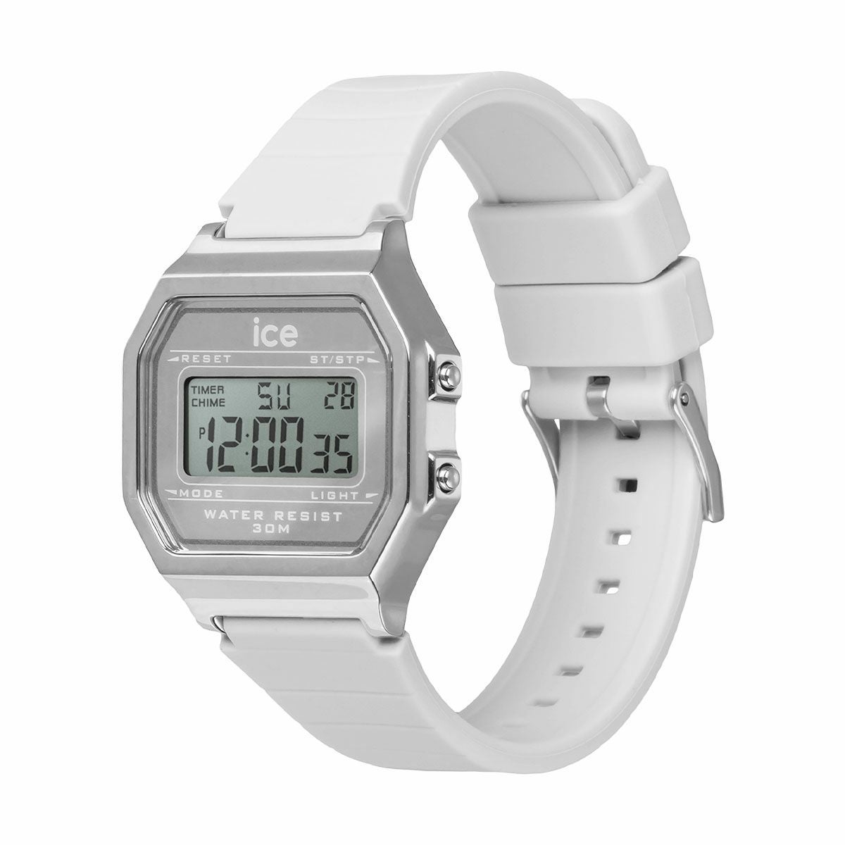 ICE digit retro metal - メタルシルバーミラー - ホワイト - スモール