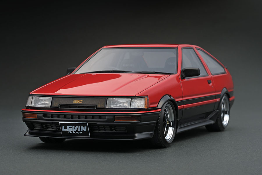 IG0545 1/18 Toyota Corolla Levin (AE86) 3-Door GT Apex Red/Black