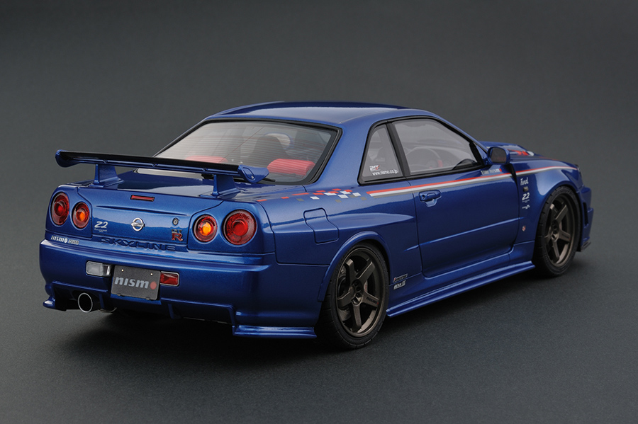 IG0010 1/18 Nismo R34 GT-R Z-tune Bayside Blue (NISMO FESTIVAL