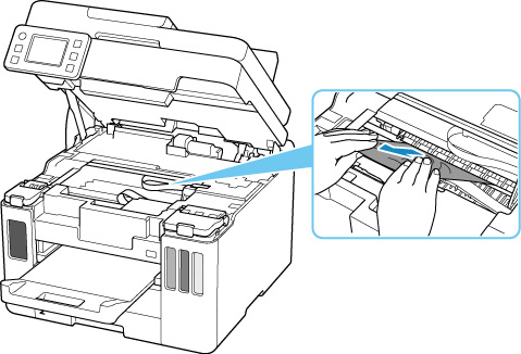 Canon : Inkjet Manuals : GX7000 series : Paper Is Jammed inside