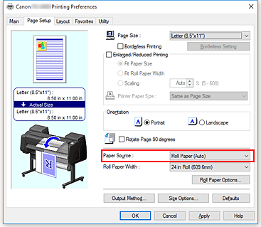 Canon : imagePROGRAF Manuals : TX-3000 : Printing by Automatically