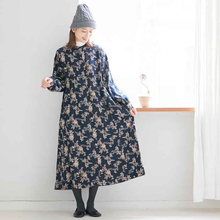 花柄ロング丈シャツワンピース | ヴィオラエヴィオラ(viola e_viola
