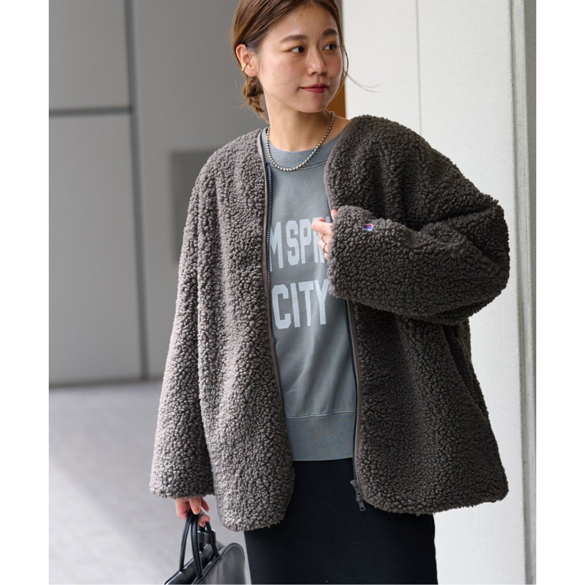 □別注【Champion/チャンピオン】*RELUME ボアジャケット | ジャーナル