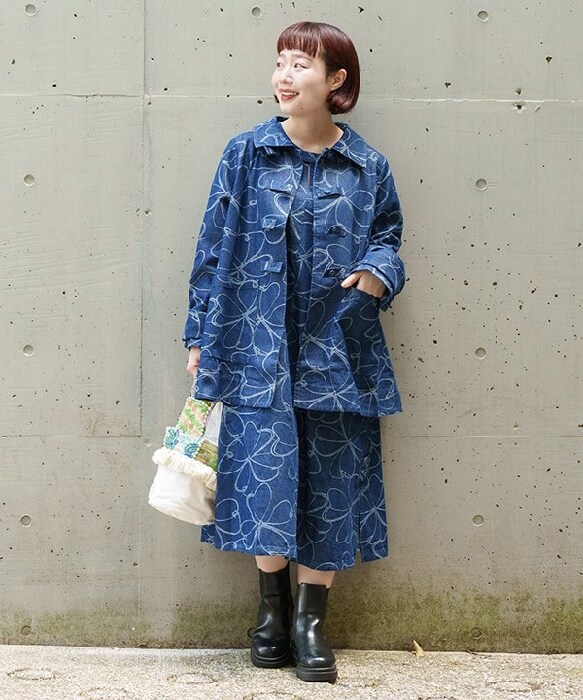 AS KNOW AS olaca 花刺繍コート力強く咲く花々の刺繍OP | AS KNOW AS