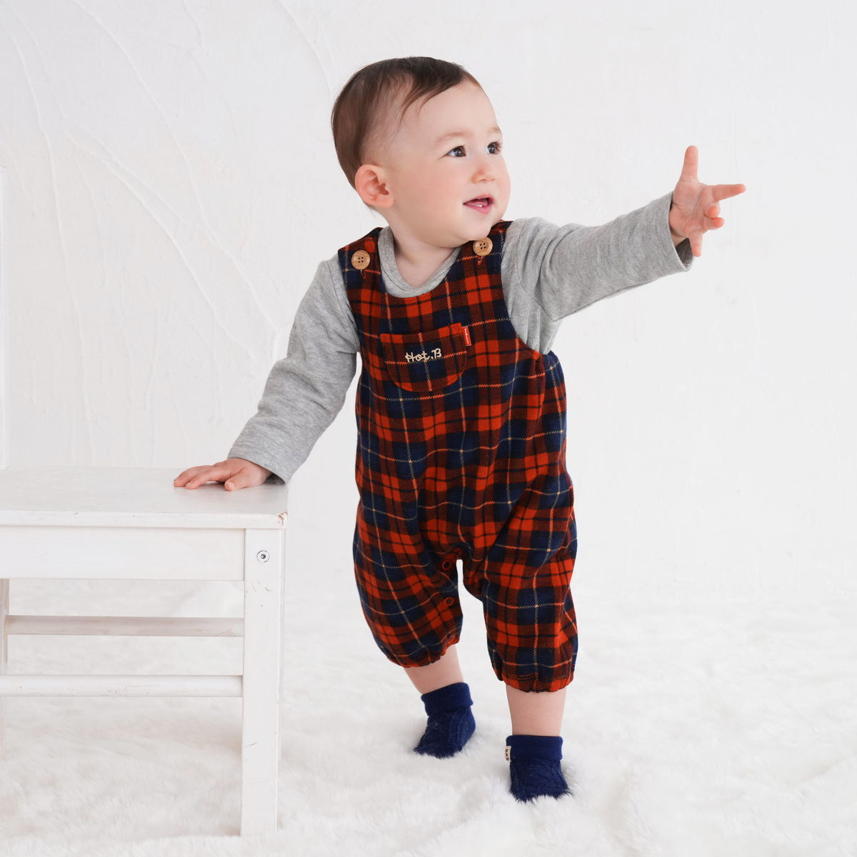 familiar ファミリア 新作 パンツ（9分丈）リボン チェック 110