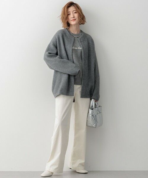 CLASSY.11月号掲載/洗える】ラクーンブレンドダブルフェイス ニット