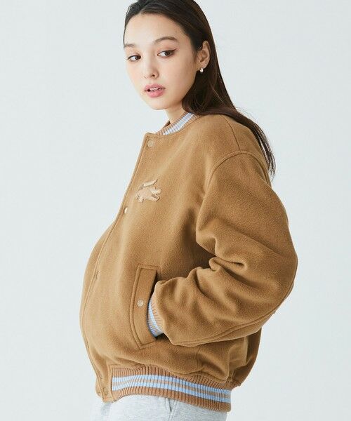 セール】 裏地キルティング ウールバーシティジャケット / スタジャン