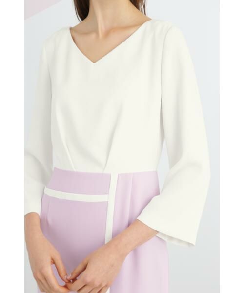 セール】 ◇バイカラーブロックワンピース （ミニ丈・ひざ丈ワンピース