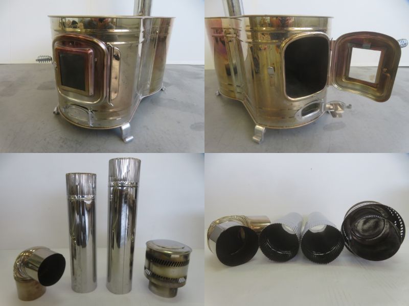 ステンレス 時計1型薪ストーブセット ASS-60 | アウトドア用品