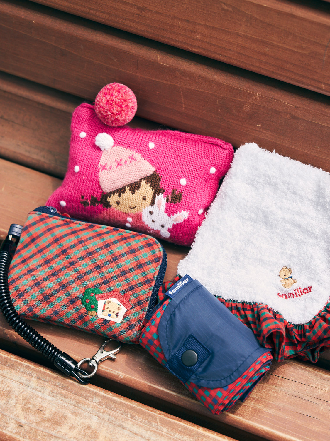 familiar FEILER コラボ 母子手帳ケース 赤チェック