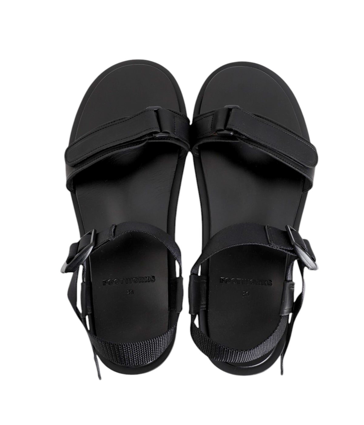 New Sandals with Velcro Straps in Smooth Leather | FOOTWORKS