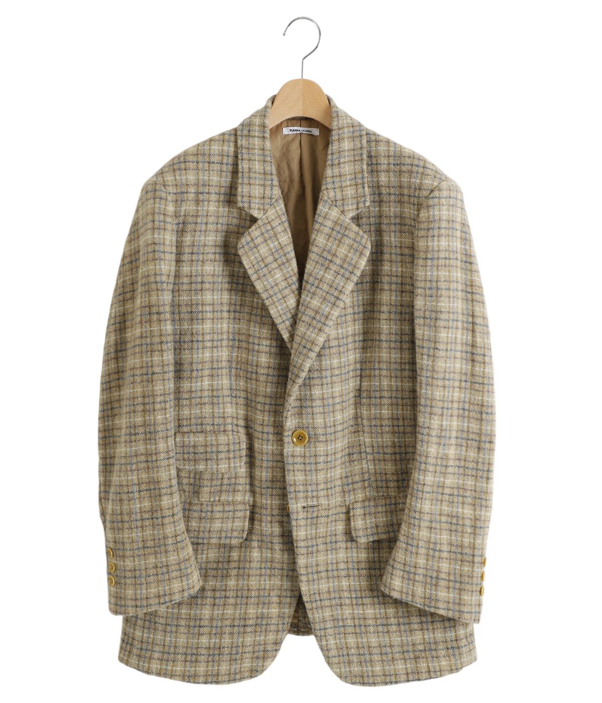 レディース】PLAID TWEED NOTCHED LAPEL JACKET | FUMIKA_UCHIDA