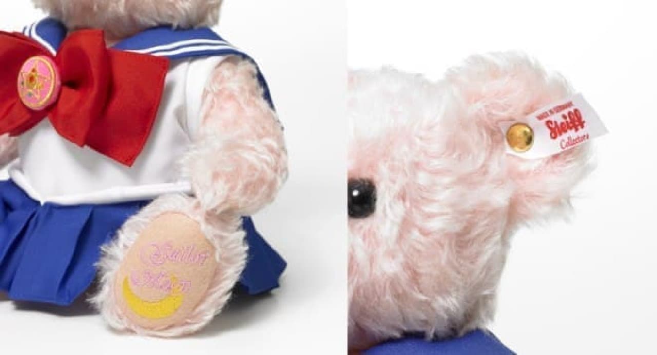 シュタイフ」のテディベアがセーラームーンに変身！ふわふわピンク