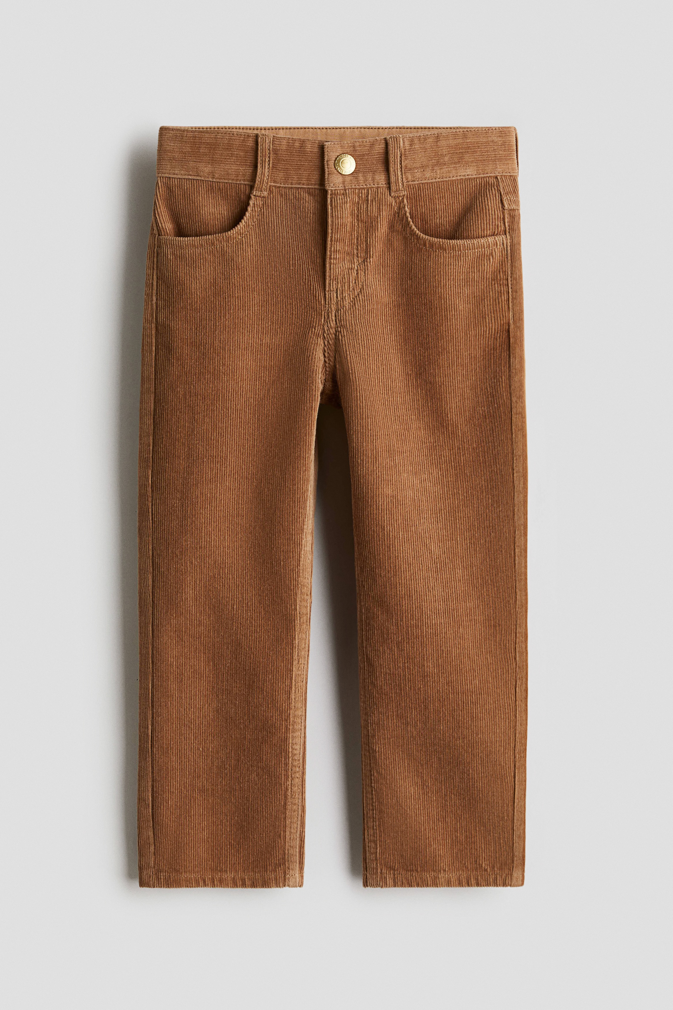 Relaxed Fit Corduroy trousers - Light brown - Kids | H&M IN