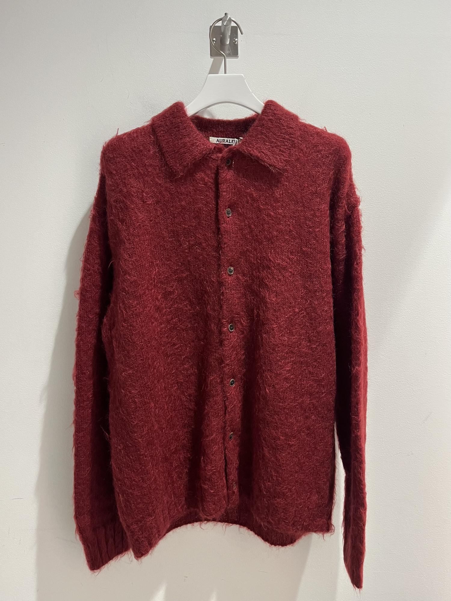 AURALEE 別注】BRUSHED MOHAIR CARDIGAN w/COLLAR / Reo / ADAM ET